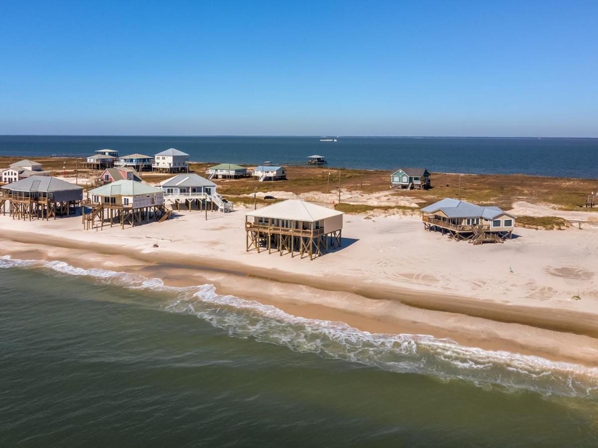 Marisol - Pet Friendly And Gulf Front! Enjoy The Large Deck With Amazing Views! Home Dauphin Island Eksteriør bilde
